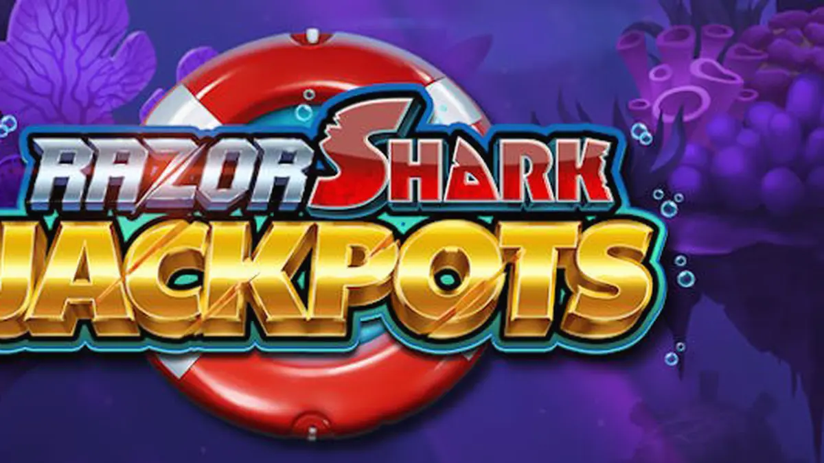 Isang underwater-themed na slot machine na may mga pating at makukulay na graphics.