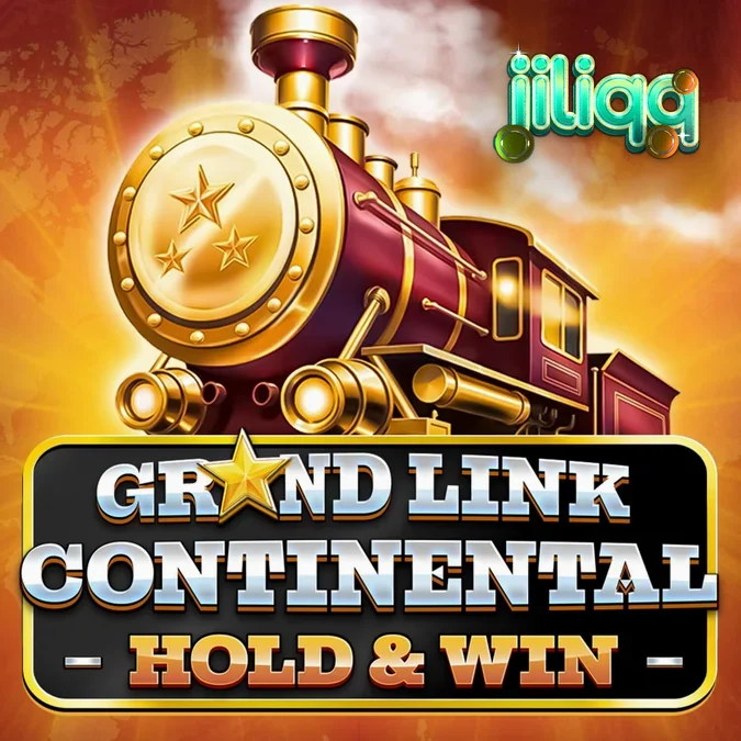 Grand Link Continental: Hold & Win slot machine interface na may vintage train theme